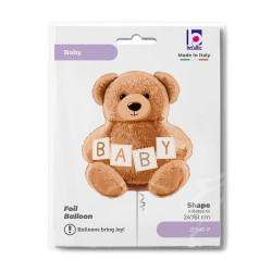 BALON FOLIOWY GRABO 24" BABY TEDDY BEAR PAKOWANY