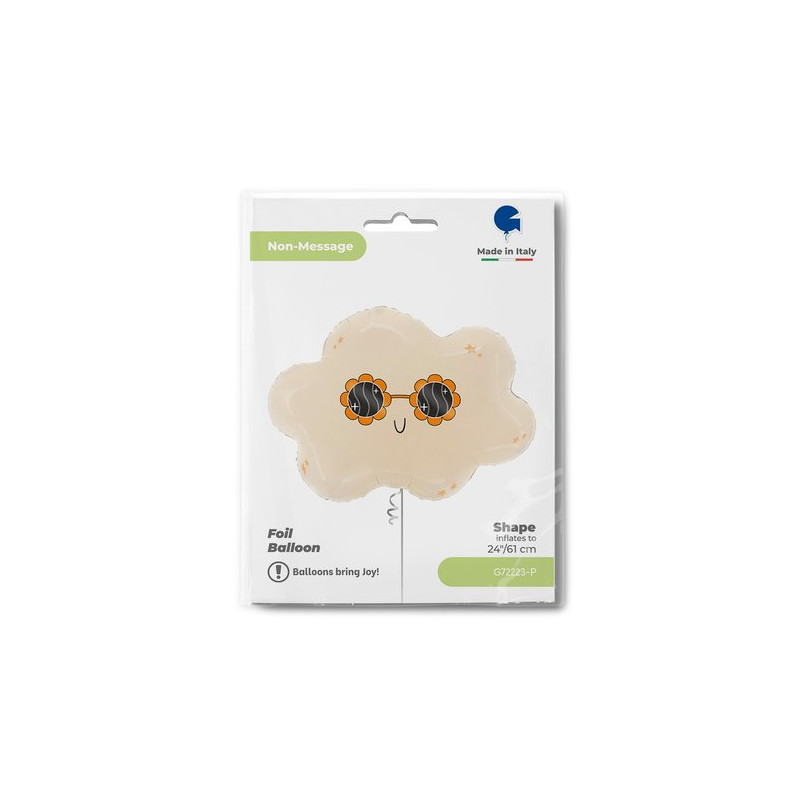 BALON FOLIOWY GRABO 24" CHMURKA W OKULARACH PAKOWANY