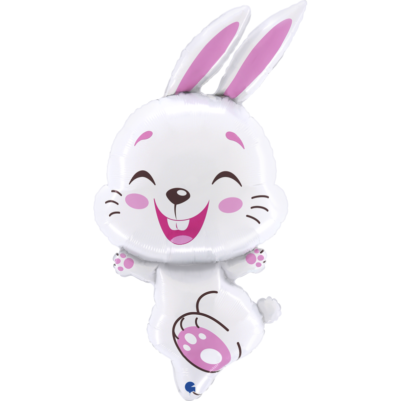 BALON FOLIOWY GRABO 24" BIAŁY KRÓLIK