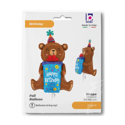 BALON FOLIOWY GRABO 34" MIŚZ PREZENTEM PAKOWANY