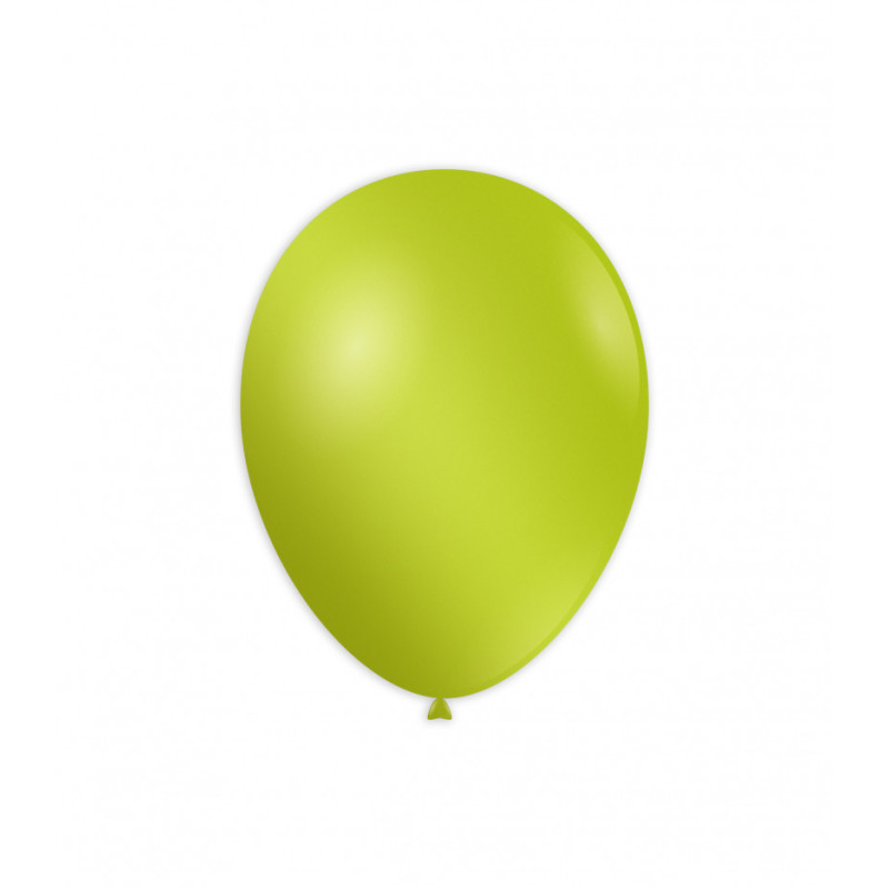 BALON GUMOWY METALIZOWANY JASNO ZIELONY 100 SZT.