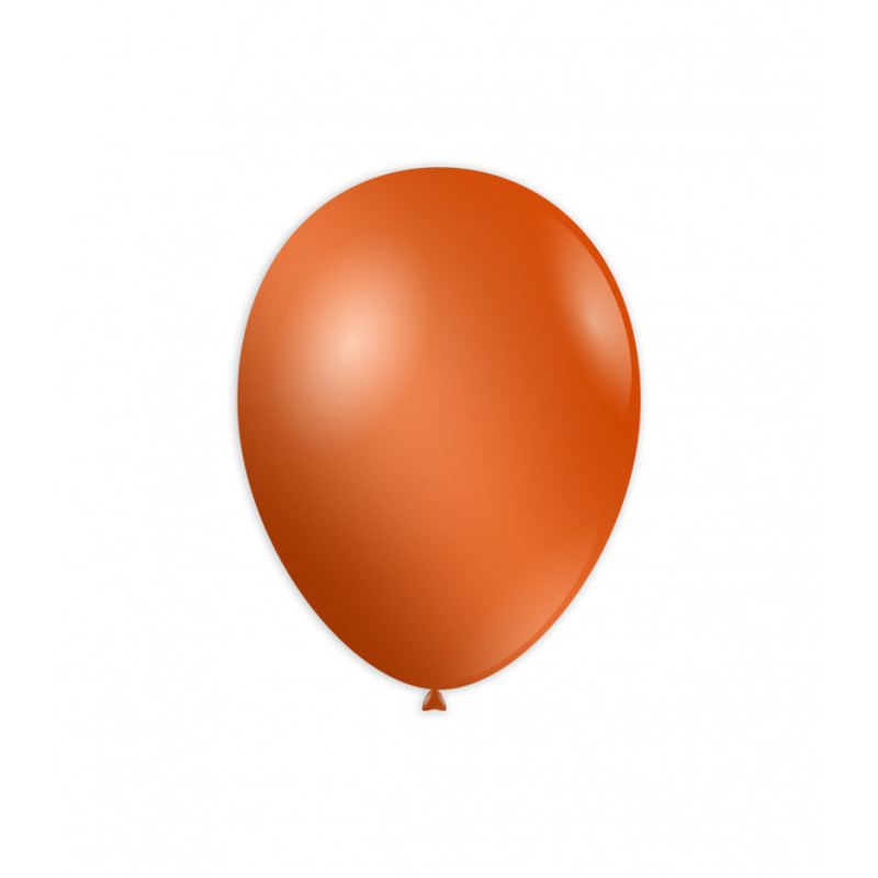 BALON GUMOWY 10" METALIZOWANY POMARAŃCZOWY 100 SZT.