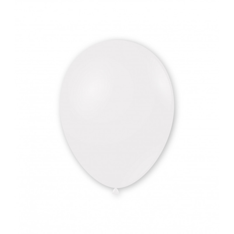 BALON GUMOWY 12" PASTELOWY BIAŁY 100 SZT.