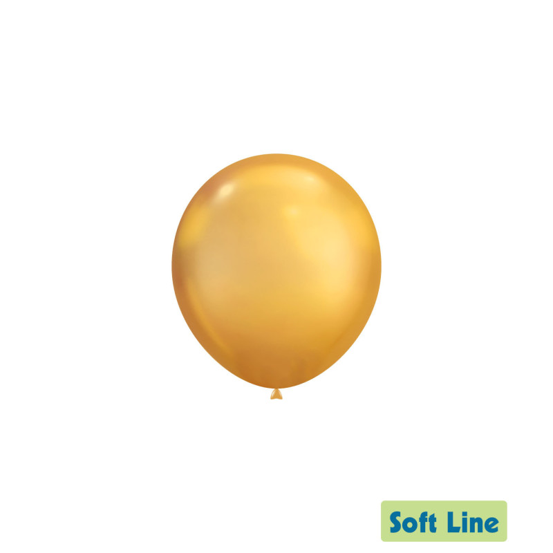 BALON GUMOWY 5" CHROM ZŁOTY 100 SZT.