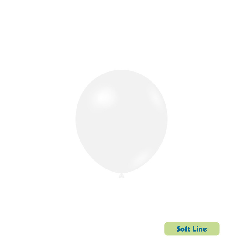 BALON GUMOWY 5" PASTELOWY BIAŁY 100 SZT.