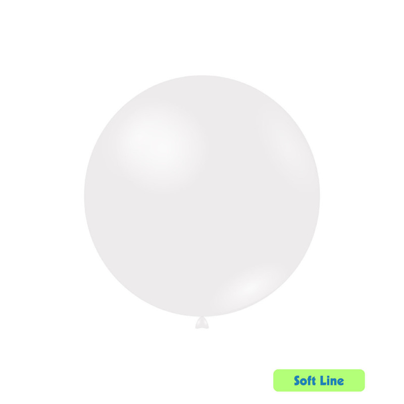 BALON GUMOWY 18" PASTELOWY TRANSPARENTNY 20 SZT.