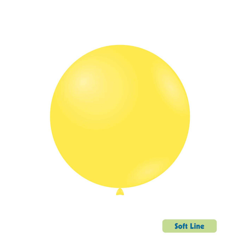 BALON GUMOWY 18" PASTELOWY ŻÓŁTY 20 SZT.