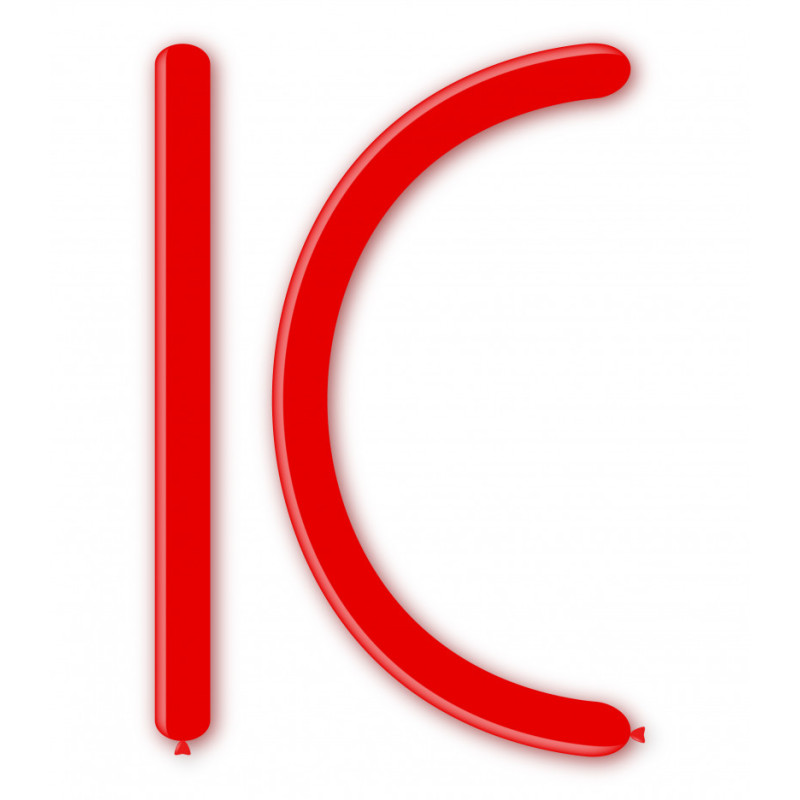 BALON GUMOWY RURKA DO MODELOWANIA 260 CZERWONA 100 SZT.