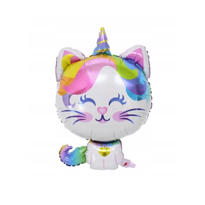 BALON FOLIOWY KOTEK Z ROGIEM 57X82 CM