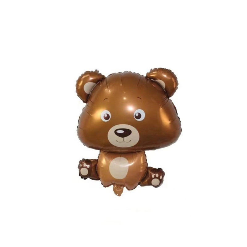 BALON FOLIOWY MIŚ BRĄZOWY SIEDZĄCY 81,5 X 61 CM