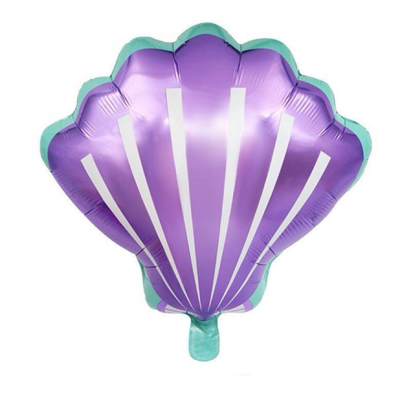 BALON FOLIOWY MUSZELKA FIOLETOWA 46X49 CM