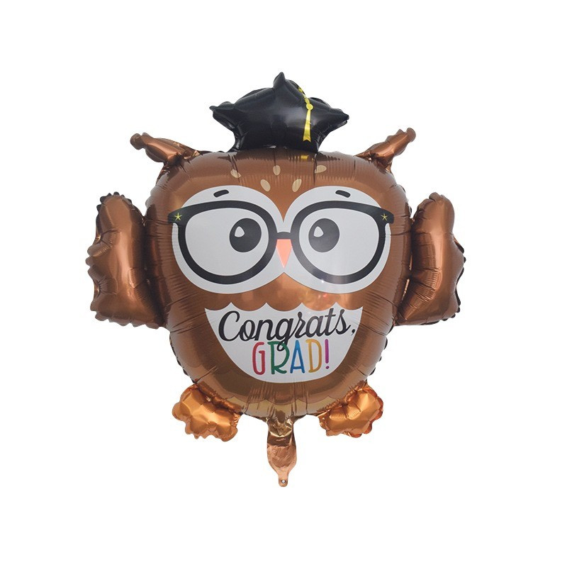 BALON FOLIOWY SOWA GRATULACJE 72X72 CM