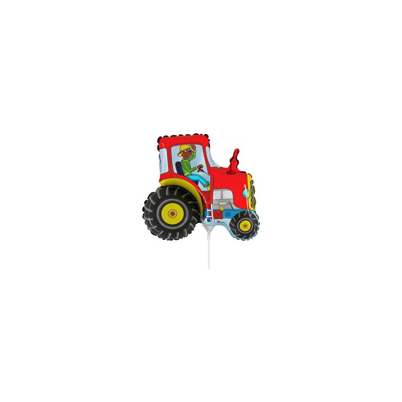 BALON FOLIOWY GRABO 14" TRAKTOR CZERWONY