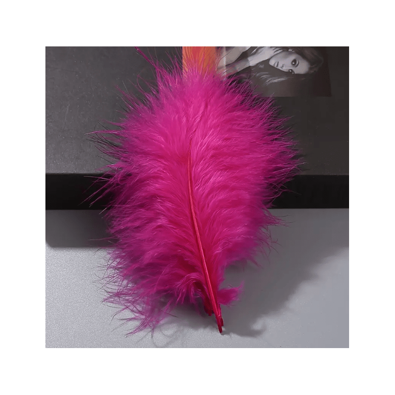 PIÓRKA DEKORACYJNE FUKSJA NATURALNE 14 CM