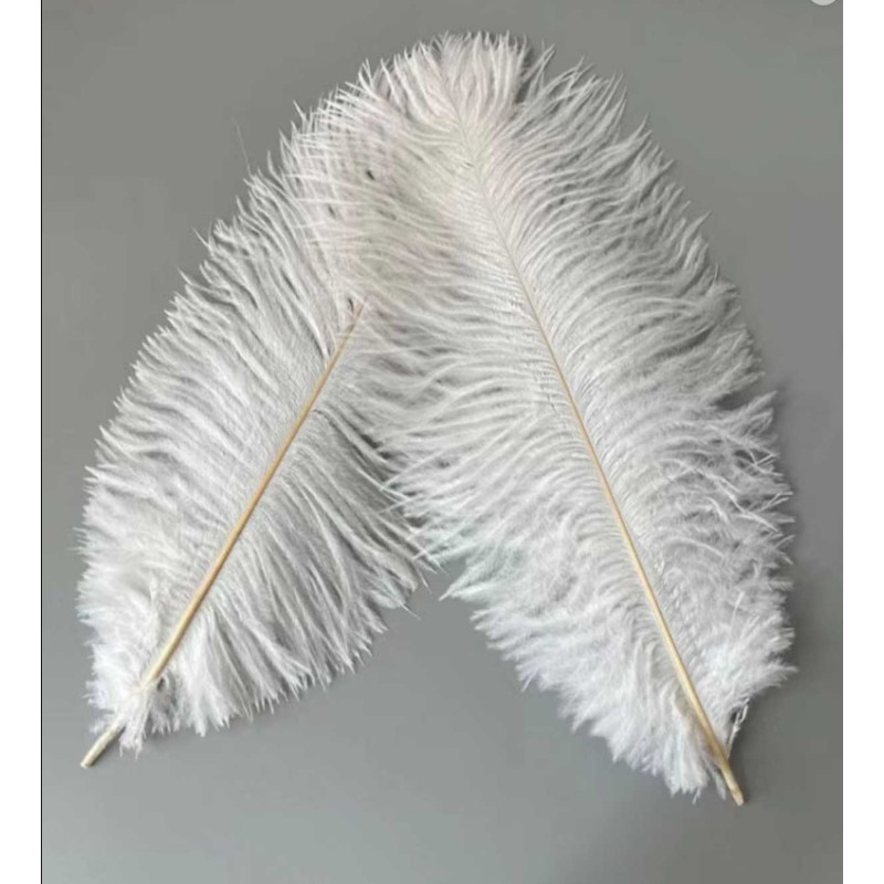 PIÓRKA DEKORACYJNE BIAŁE NATURALNE 45 CM 10 SZT.