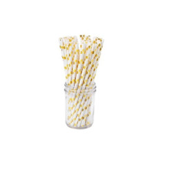 SŁOMKI BIAŁE W ZŁOTE KROPKI...