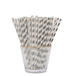 SŁOMKI BIAŁE W SREBRNE...