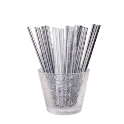 SŁOMKI SREBRNE 25 SZT.