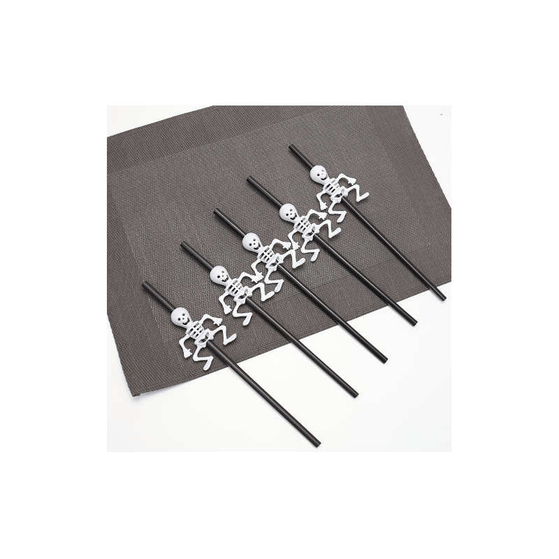 SŁOMKI HALLOWEEN KOŚCIOTRUP 5 SZT.