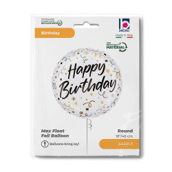 BALON FOLIOWY GRABO 18" SATYNOWE URODZINY