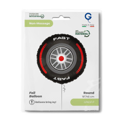 BALON FOLIOWY GRABO 18" KOŁO SAMOCHODOWE