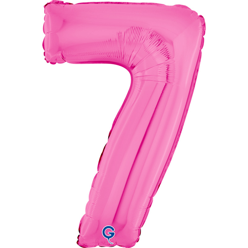 BALON FOLIOWY GRABO 26" CYFRA 7 FUXIA