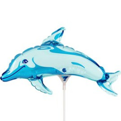 BALON FOLIOWY GRABO 14" DELFIN NIEBIESKI