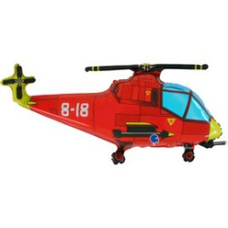 BALON FOLIOWY GRABO 37" HELIKOPTER CZERWONY