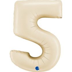 BALON FOLIOWY GRABO 40" CYFRA 5 SATIN CREAM