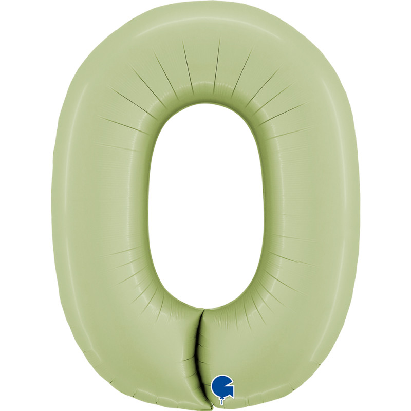 BALON FOLIOWY GRABO 40" CYFRA 0 SATIN GREEN