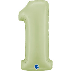 BALON FOLIOWY GRABO 40" CYFRA 1 SATIN GREEN