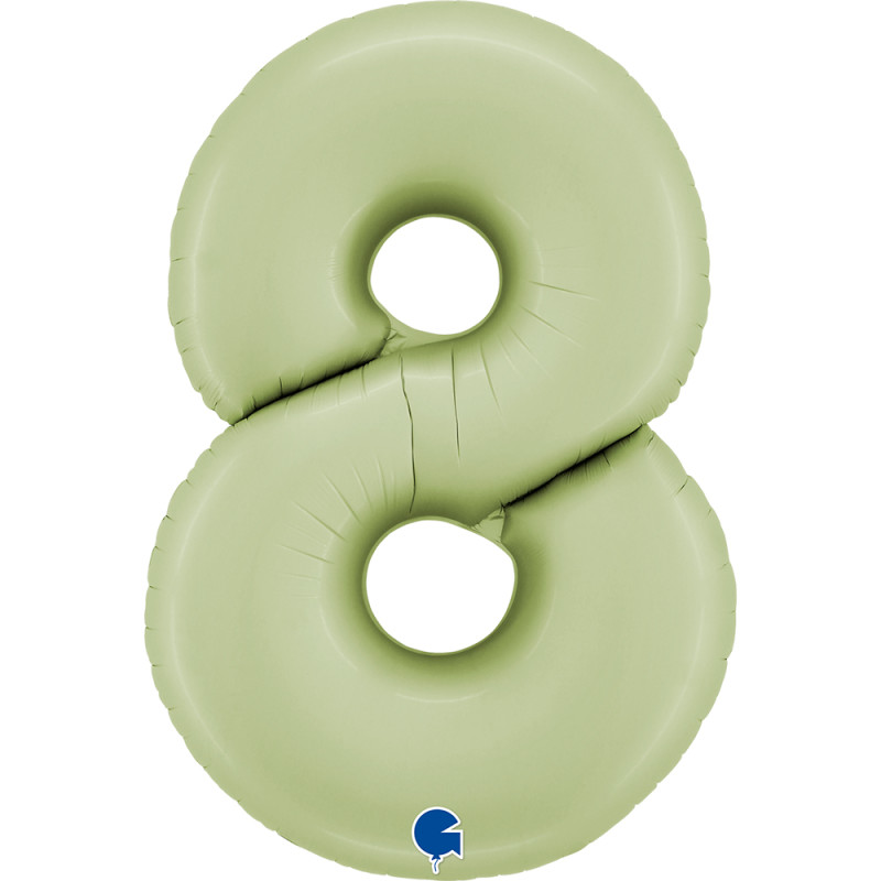 BALON FOLIOWY GRABO 40" CYFRA 8 SATIN GREEN