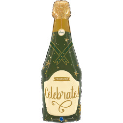 BALON FOLIOWY GRABO 37" SPARKLE CHAMPAGNE BOTTLE PAKOWANY