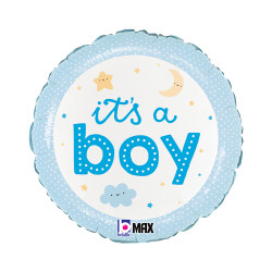 BALON FOLIOWY GRABO 18" IT'S A BOY ONESIE PAKOWANY