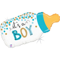 BALON FOLIOWY GRABO 29" CONFETTI BABY BOTTLE BOY PAKOWANY